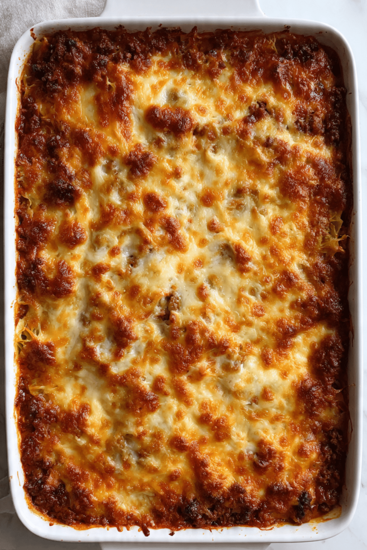 Cheesy Cabbage Beef Casserole