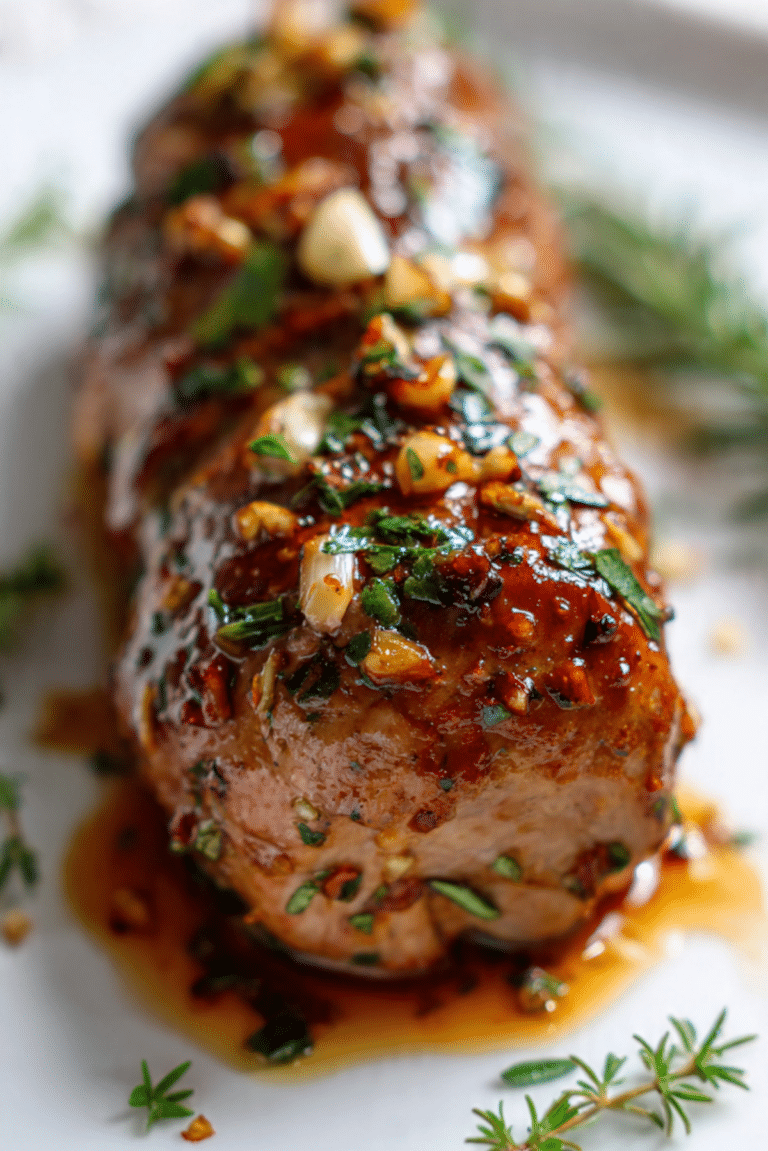 Honey Garlic Glazed Tenderloin