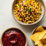 Smoked Corn Salsa & Salsa Roja