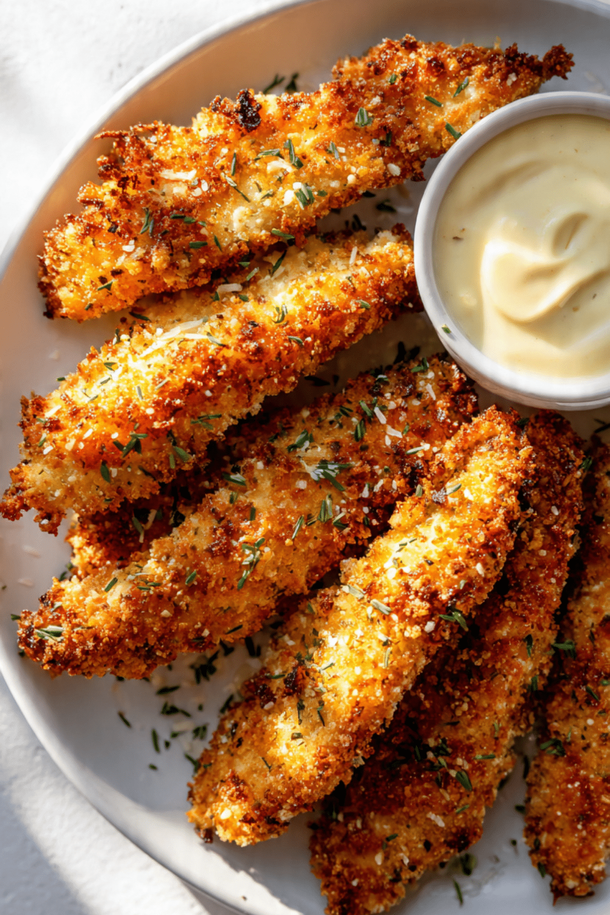 Crispy Garlic Parmesan Chicken Strips