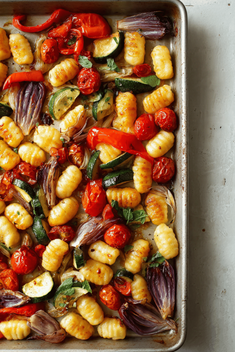 Sheet Pan Gnocchi with Roasted Vegetables