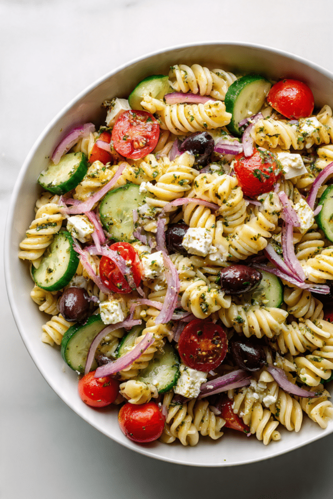 Crispy Greek Pasta Salad