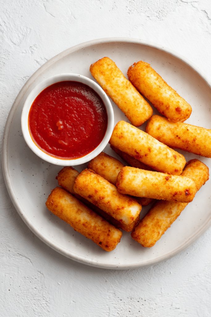 Wrapped mozarella sticks