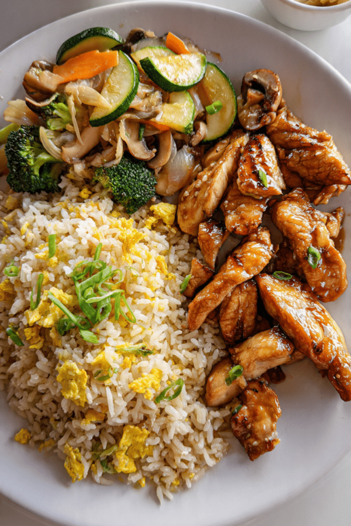 Hibachi Chicken With Fried Rice & Vegetables