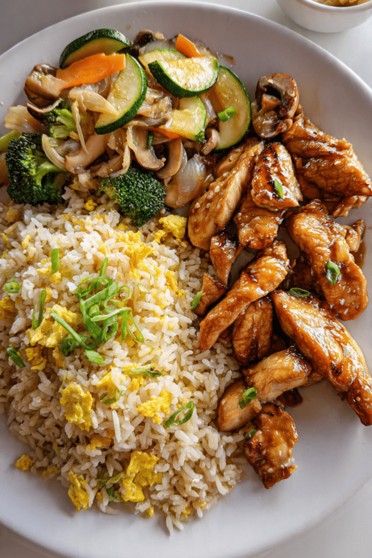 Hibachi Chicken With Fried Rice & Vegetables