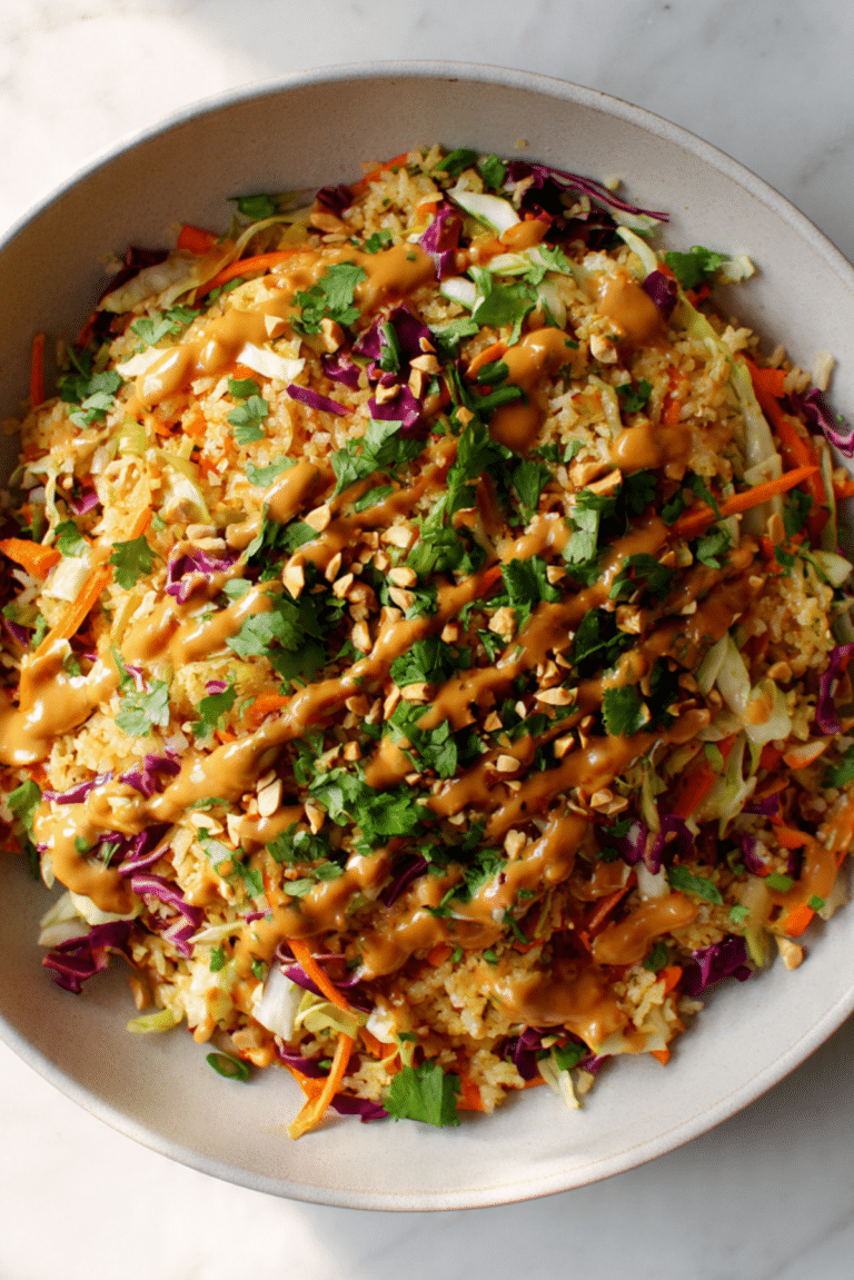Crispy Rice Salad with Peanut-Chili Dressing