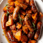 Sausage & Sweet Potato with Honey Garlic Sauce